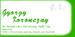 gyorgy koronczay business card